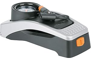SKS Germany Airstep/Airstep Digi Fußpumpe mit integriertem Spiralschlauch (Luftpumpe für Alle Ventilarten, rückenschonendes Pumpen, Max. Druck: 7 Bar / 102 PSI)