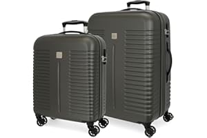 ROLL ROAD, grigio, 40 x 55 x 20 cm / 48 x 68 x 27 cm, Set 2 valigie