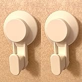 IKEA TISKEN Hook with Suction Cup, White(Pack of 2), Polycarbonate Plastic