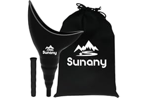 SUNANY Kobiece urządzenie do oddawania moczu, wielokrotnego użytku silikonowy pisuar damski niezawodny lejek do siusiu pozwala kobietom siusiać na stojąco, pisuar damski z torbami ze sznurkiem jest idealnym