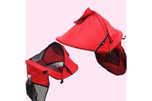 LSFYYDS Toldo para cochecito de bebé, universal, antiuv（Rojo）