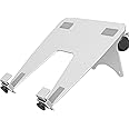 ergounion VESA Laptop Tray for Monitor Arm - 100x100mm VESA Mount Laptop Tray - Arm Mount Tray for Laptop, Notebook, and Tablet Screens up to 17.6" - Notebook Tray Office Desk Accessories - Silver