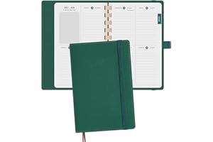 ‎BEZEND BEZEND Taschenkalender 2026 Klein [auf Deutsch] ca.A6 17 x 11 cm, Kalender 2026 Klein Ringbuch mit Softcover & Abnehmbares Papier, Terminplaner 1 Woche 2 Seite mit Kartenschlitz, Waldgrün