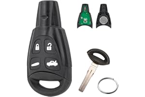 GZXNKEY 4 Buttons Remote Key Fob Replacement For SAAB 93 2003 2004 2005 2006 2007 SAAB 9-3 Key Fob SAAB 93 Remote Fob FCCID: LTQSAAM433TX with Key Ring (433Mhz WT47T）