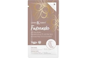 ‎CHIARA AMBRA CHIARA AMBRA® Fußmaske mit Shea Butter, Macadamianuss-Öl und Aloe Vera, Feuchtigkeitsspendede Intensiv-Pflege, Für Männer und Frauen, Einwegsocken, Vegan und Mikroplastikfrei, Inhalt: 30 ml