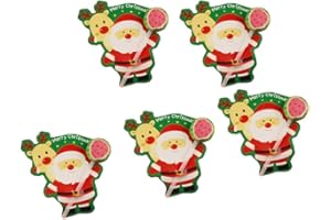 C.X.Y. 100pz Etichetta Decorazione Carta Lecca Lecca Lollipop Chupa Chups Cannuccia Bastoncino Eventi Festa (Alce E Babbo Natale)