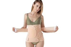 ISMOL Faja postparto 3 en 1 para mujer, faja abdominal postparto, faja abdominal después de cesárea, faja postparto después del parto (beige, XXL)