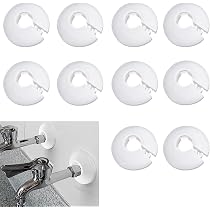 thumbnail image 2 of 100-Pack White Plastic Radiator Pipe Collars For 15mm Pipes - Easy Fit Flooring Covers - UK Made 2 of 5