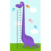 Sevimli Dinozor &Ccedil;ocuk Boy &Ouml;l&ccedil;er, Mor Duvar &Ccedil;ıkartması, Dekoratif B&uuml;y&uuml;me Grafiği, 10-160 cm, Bebek ve &Ccedil;ocuk Odası i&ccedil;in