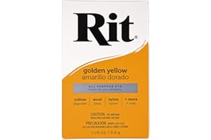 CRAFT COUNTY All Purpose Concentrated Rit Dye Powder Single Pack for Clothing, Décor, and Crafts – Golden Yellow