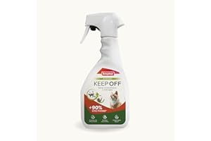 Beaphar Keep Off Outdoor Spray dla kotów – odporny na zarysowania i znakowanie – wychowawca i odstraszacz – ochrona do 3 miesięcy – z olejkami eterycznymi – do ogrodu i na taras – 500 ml