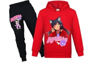 MOEYIQI Girls Hoodie Tracksuit Boys Pullover Sweatshirt and Sports Trousers 2pcs Set Clothing for 1-13 Years