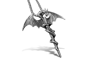 bahamut Mens Dragon Sword Cross Pendant Necklace for Men Stainless Steel Gothic Vintage Cool jewellery with Chain