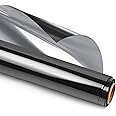 KESPEN Window Tint One Way, Heat Control UV Window Film Static Cling, Daytime Privacy Protection Reflective Window Film, Anti UV Mirrored Window Film For Office Commercial,Black-Silver, 40 x 200cm