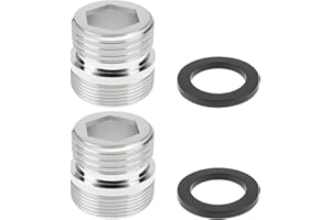 LT Easiyl 2 Pezzi Adattatore Per Rubinetto Con Filettatura Maschio Da 1/2 BSP A M22 Con Guarnizione Per Tubi Dell'acqua