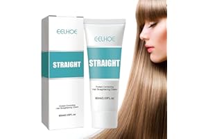 FOLOASKY Protein-Correcting Hair Straightening Cream - Smooth and Nourish Your Hair, Silk & Gloss Hair Straightening Cream for Straightening Curly and Dry Hair-1Pcs/60ml