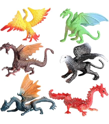 Figurine De Dragon En Caoutchouc Extensible Ravensden - Environ 28 Cm - 3 Modèles Aléatoires - Jouet De Collection Ou Décoration