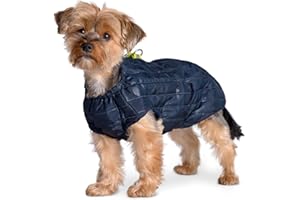 Selente Paw Parade Manteau imperméable pour chien de petite et moyenne taille avec doublure en polaire (fabriqué dans l'UE), bleu foncé, taille 0