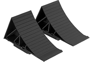 WILTEC XPOtool Lot de 2 Cales de roue – 220 x 90 x 110 mm – en HDPE robuste – Capacité max. 1,6 t – Sabot d’arrêt automobile pour Véhicule Remorque Voiture Camping-car Caravane – Bloque-roue Cales de frein