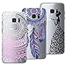 Produktbild Yokata [3 Packs] Samsung Galaxy S7 Hülle Transparent Weiche Silikon Handytasche Handyhülle Schutzhülle TPU Handy Tasche Schale Etui Weich Silicone Bumper Ultra Dünn Slim Durchsichtig Premium Kratzfest Kreative Motiv Muster Clear Backcover Schutz für Galaxy S7 (5,1 Zoll) Case Cover - Mandala + Feder + Mädchen und Schmetterling