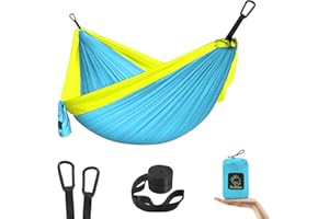 ‎GRASSMAN Grassman Kinder Kleine Hängematte für Camping Tragbare Hängematte für Kind Mädchen Jungen Ultraleicht Rucksack Mini Hängematten mit Riemen Himmelblau