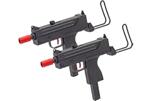 Cadofe 2X Softair Pistole U719 Gewehr Maschinenpistole ABS Schwarz mit Munition BB Set Airsoft