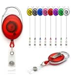 Chiocciola Portabadge Retrattile - Con Moschettone - Per Carte E Chiavi - Foto 9