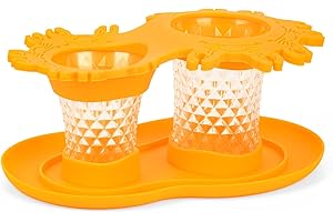 ChasBete Silicone Paint Brush Rinser Paint Brush Washer Durable For Painting Studio Home Indoor Painting Watercolor Water-Based, Orange