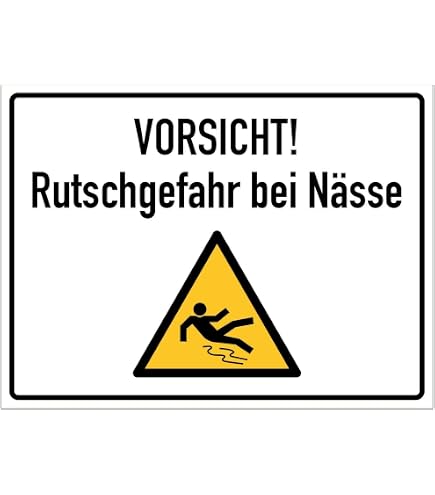 Hinweisschild „Vorsicht Erhöhte Rutschgefahr“ – 29,5 X 21 Cm, Witterungsbeständig