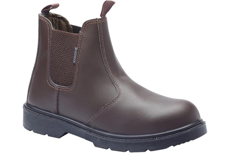 Blackrock Dealer Work Safety Boots, Steel Toe Cap, Chelsea Boots, Mens Womens Ladies, Safety Shoes, Gardening, Brown, Horse Riding, Yard, Slip On Shoes, Lightweight - Size 9