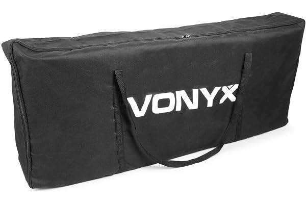 VONYX DB2B Sacoche pour DJ Screen, Valise Souple pour Écran DJ Pliable, Sacoche Antichoc Sonorisation, Couleur Noire, 15 x 120 x 70cm, Protection Professionnelle