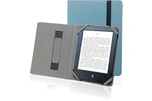 ENJOY-UNIQUE Funda para libro electrónico de 6" universal de lino, cáñamo natural, para sony, kobo, tolino, pocketbook