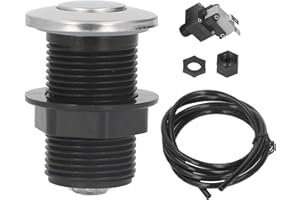 CHEOTIME Kit De Interruptor De Aire Para Eliminación De Basura De Acero Inoxidable, Botón Pulsador De Encendido/apagado Para Triturador De Residuos En La Parte Superior Del Fregadero, Piezas De Repuesto Para E