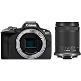 Canon EOS R50 Appareil Photo Hybride + Objectif Canon RF-S 18-150mm F3.5-6.3 is STM Version kit, Noir