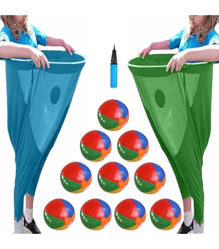 Kartoffelsack Wettlauf Set - 2 Hüpfbälle Für Outdoor Spiele & Partys