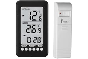 docooler LCD ℃ / ℉ Thermomètre numérique sans fil avec thermomètre avec transmetteur