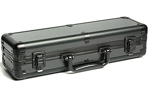 MATGEUT Aluminum watch storage box, 5 slots deluxe Watch organizer,carry box holder -watch Storage case for all size watches (Black green, 5 slots)