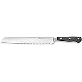 W&Uuml;STHOF Classic Bread Knife with Double Serrated Precision 23 cm, Black