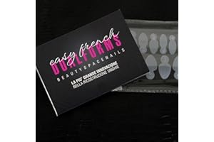 Beauty Space nails - 4 EASY FRENCH + 1 OMAGGIO, silicone stencil sticker stampo per linea muretto per dualforms, soft silicone riutilizzabili per sistema dual system l (SET 4 MODELLI + 1 IN OMAGGIO)