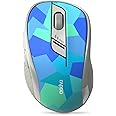 RAPOO Bluetooth Wireless Mouse, M500 Silent Multi Mode Bluetooth 5.0 Mouse, 2.4G Wireless Portable Optical Mouse USB Receiver, 1600 DPI for Laptop, MacBook, PC, Windows, Tablet, Blue