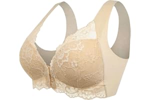 CARGIS Front Closure Beauty Back Comfy Bra,5D Shaping Push Up Seamless No Trace Beauty Back Sports Comfy Bra,Womens Casual Comfort Lace bra