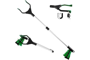 ESPORTIC Pinces de Ramassage Portables,32 Pouces Ramassage Grabber Multifonctionnel,Outil d'aide à la Portée pour Ramasseur de Déchets Pliable Réglable, Antidérapante Reacher Grabber Tool