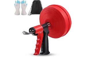 VEHOUKLI Spirale Abfluss Rohrreinigung 10M,Automatische Skalierungsfunktion,Abflussreiniger Spirale,Rohrreiniger Spirale,Spirale Rohrreinigung Für Küche,Bad,Waschbecken,Badewanne