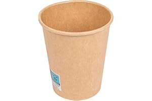 García de Pou 50 Unités - Gobelets Boissons Chaudes 1 Paroi 240 ml 280 plus 18 Pe g/m2, Ø 8/5,6 x 9,2 cm Marron Carton