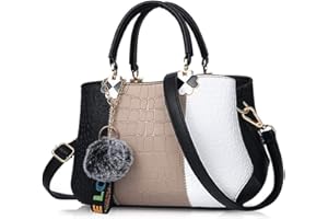 NICOLE & DORIS Women Handbag Fashion Ladies Handbags & Shoulder Bags Multicolor Top Handle Bag Crossbody Bag with Pompom