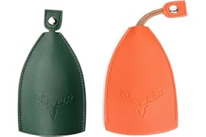 ZKSXOA 2 Pcs Car Key Case, Leather Pull Out Car Key Case, Cute Creative Pull Type Key Cover, Large Capacity Car Key Sleeve, for Men Women