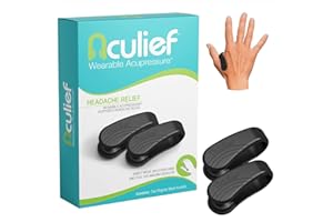 Aculief – preisgekröntes tragbares natürliches Gerät zur Linderung von Kopfschmerzen, Migräne und Verspannungen zur Unterstützung von Entspannung, Stressabbau und Muskelschmerzlinderung (Schwarz)
