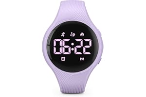 FOCWONY Digital Waterproof Pedometer Watch, Fitness Tracker, Step Counter, Distance, Vibrating alarm clock, Stopwatch, Great Gift for for Kids Childrens Teen Girls Boys Women