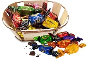 LAPASION - Frutas de Aragón con chocolate | Frutas cubiertas con chocolate | cestas para regalar | Surtidos de Chocolates |fruta confitada | 250g x 2 cestos