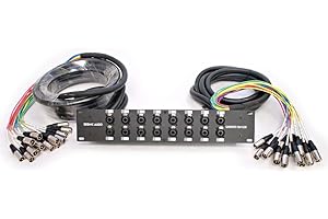 Seismic Audio - SARMSS-16x1530-16 Channel XLR TRS Combo Splitter Snake Cable - 15'and 30' XLR trunks